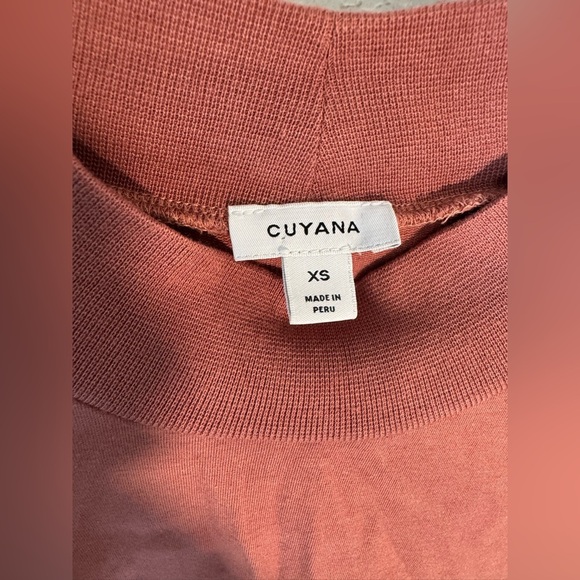 Cuyana French Terry Puff Sleeve Sweatshirt Deep Blush Pink Womens Size XS - Picture 4 of 9